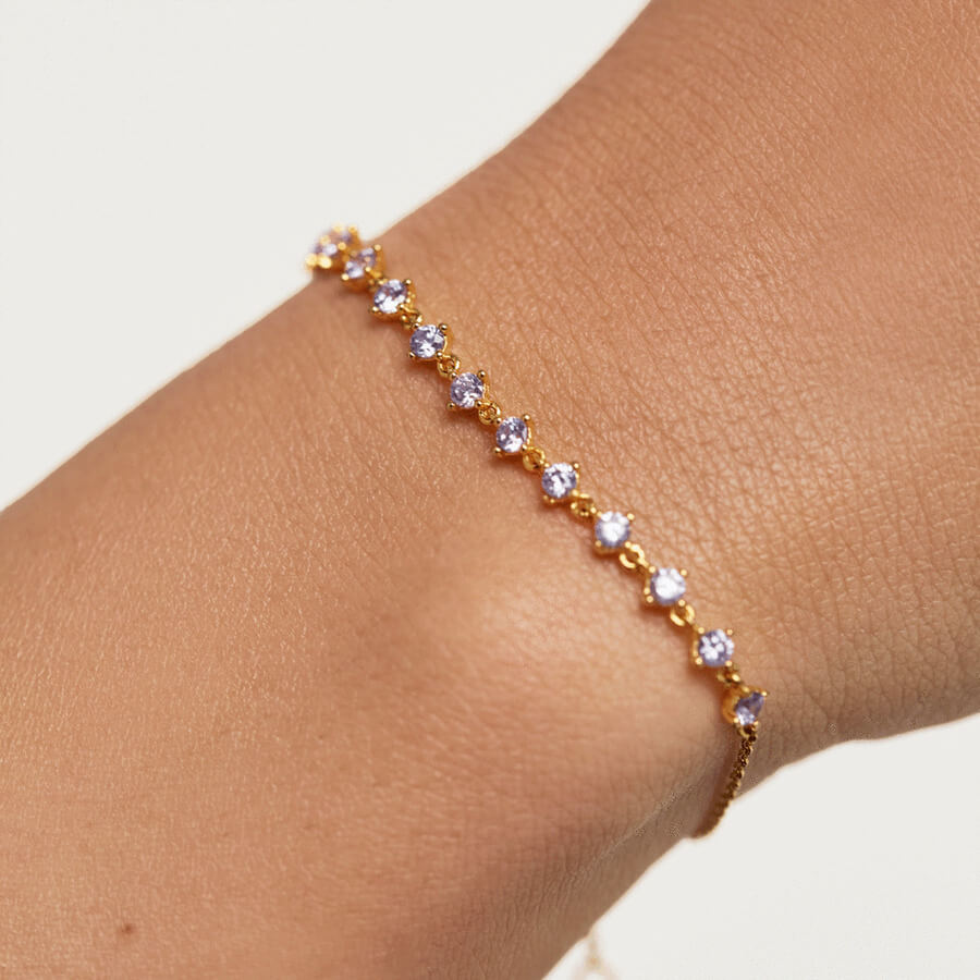 Bracelet PDPaola Victoria argent plaqué or et pierres précieuses - PRECIOVS