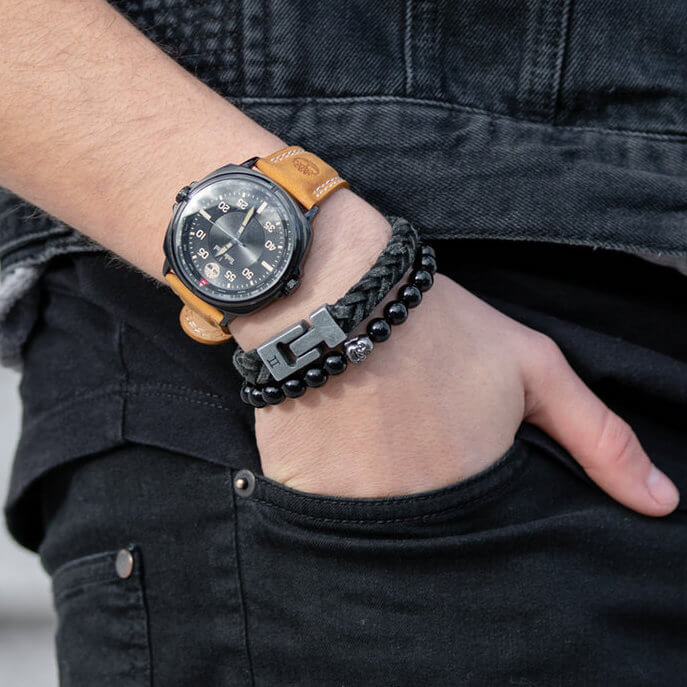 Bracelet Gemini Buddha Black - PRECIOVS