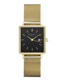 Montre Rosefield THE BOXY Noir Or Jaune QBMG-Q06 - PRECIOVS