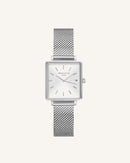 Montre Rosefield THE BOXY XS Blanc Sunray Mailles Argent Q038 - PRECIOVS