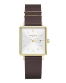 Montre Rosefield THE BOXY White Aubergine Gold Q030 - PRECIOVS