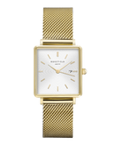 Montre Rosefield THE BOXY Blanc Sunray Or Jaune QWSG-Q03 - PRECIOVS