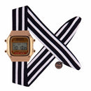 Montre RICH GONE BROKE Rose Gold Digital Black Stripes - PRECIOVS