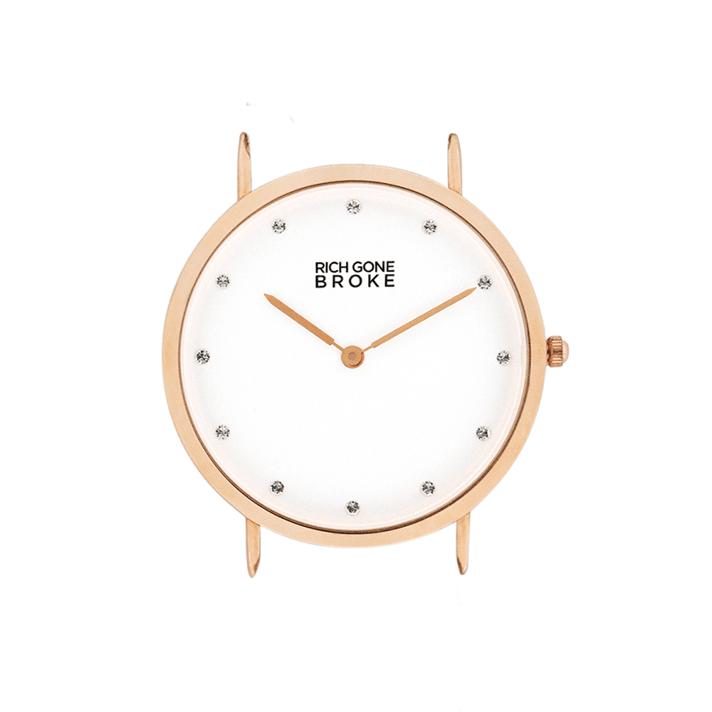 Boîtier de montre RICH GONE BROKE Rose Gold Marcel Diamond - PRECIOVS