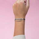 Bracelet Oozoo Jewellery argent avec chaîne motif V SB-1006 - PRECIOVS