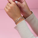Bracelet Oozoo Jewellery argent avec charm coeur rouge SB-1018 - PRECIOVS