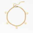 Bracelet Oozoo Jewellery or avec étoiles SB-1016 - PRECIOVS