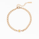 Bracelet Oozoo Jewellery or rose avec charm fleur SB-1023 - PRECIOVS