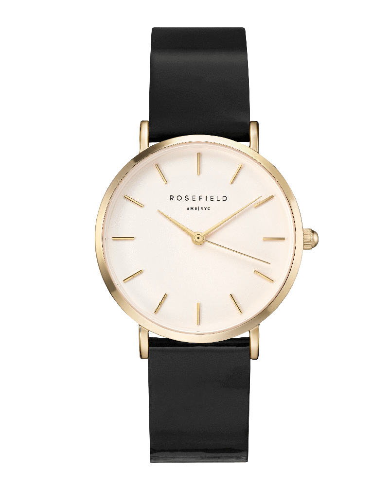 Montre Rosefield THE PREMIUM GLOSS Blanc Noir Or Jaune SHMWR-H38 - PRECIOVS
