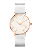 Montre Rosefield THE PREMIUM GLOSS Blanc Métallique Or Rose SHMWR-H35 - PRECIOVS