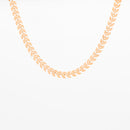 Collier Oozoo Jewellery or rose avec chaîne motif V SN-2008 - PRECIOVS