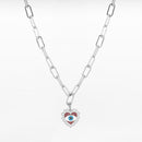 Collier Oozoo Jewellery argent avec charm oeil SN-2018 - PRECIOVS