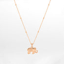 Collier Oozoo Jewellery or rose avec charm éléphant SN-2026 - PRECIOVS