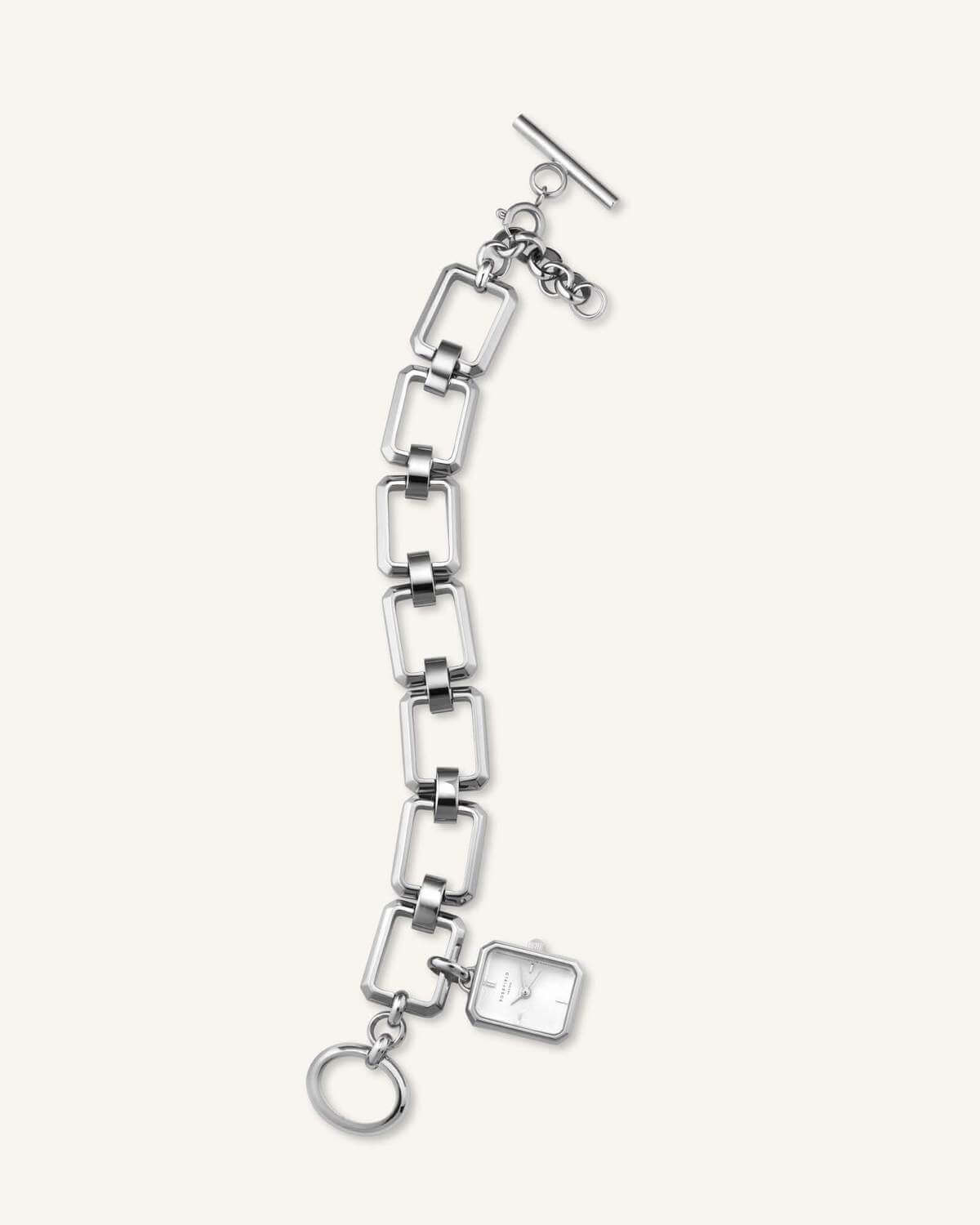 Montre Rosefield The Octagon Charm Chain Blanc Argent O53 - PRECIOVS