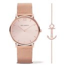 Coffret Paul Hewitt Perfect Match avec montre Sailor Line Rose Sunray et bracelet Anchor Spirit - PRECIOVS