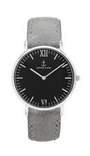 Montre Kapten & Son Silver Black Grey Vintage Leather - PRECIOVS