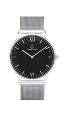 Montre Kapten & Son Silver Black Mesh - PRECIOVS