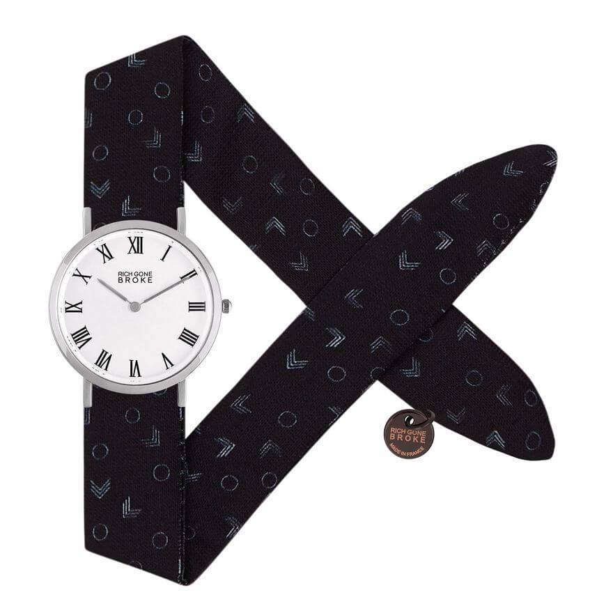 Montre RICH GONE BROKE Silver Marcel Dark Triangles - PRECIOVS