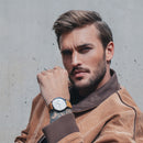 Montre Paul Hewitt Chrono Line White Sand Acier Inoxydable Bracelet Cuir Mustard - PRECIOVS