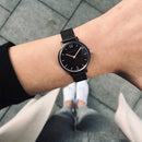 Montre Sailor Line Modest Black Sunray IP Noir / Or Rosé Bande Mesh - PRECIOVS