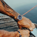 Montre Paul Hewitt Tide Runner Navy Blue Rot Silber Leder Mid Brown - PRECIOVS