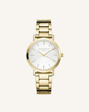 Montre Rosefield The TRIBECA Blanc Sunray Acier Or Jaune T61 - PRECIOVS