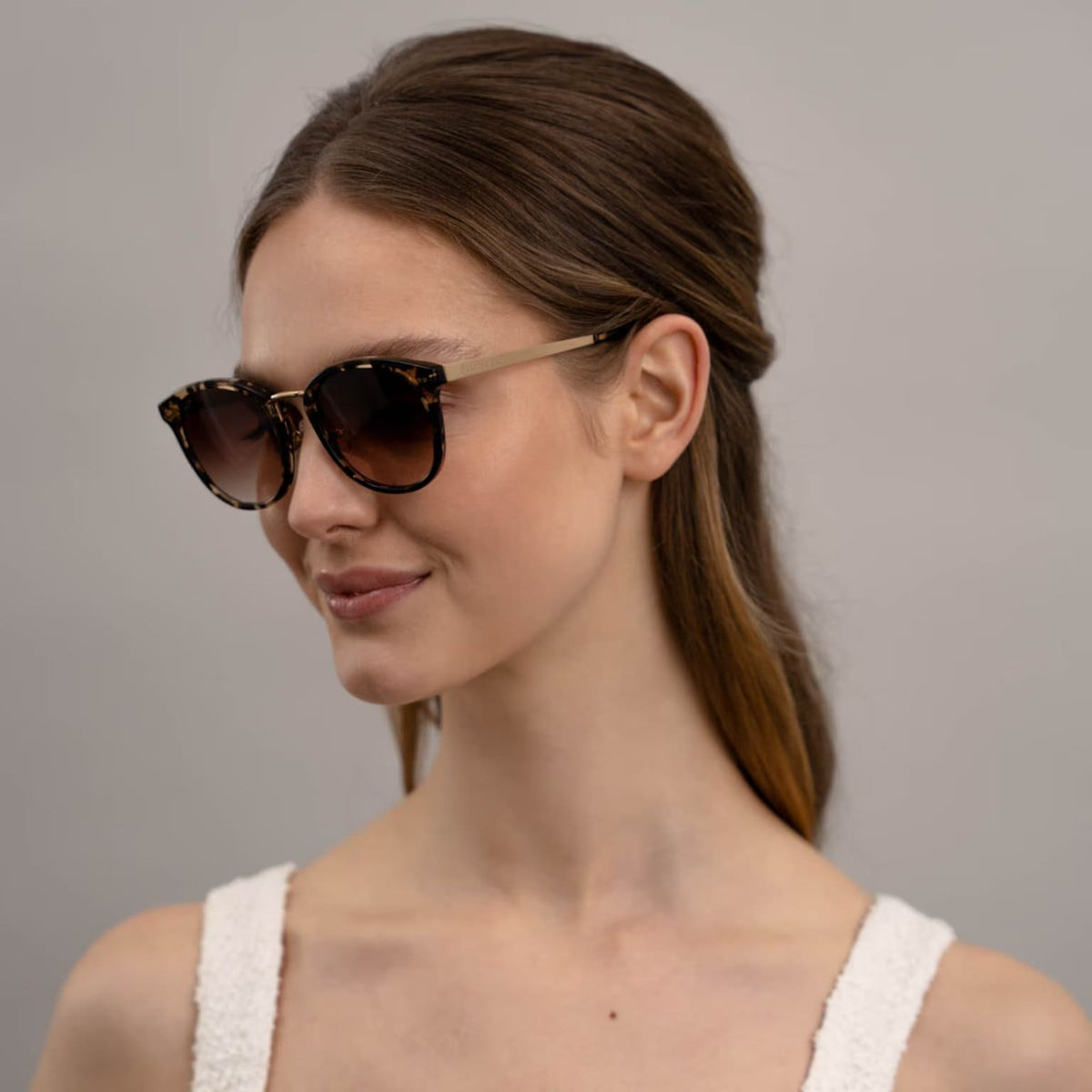 Lunettes de Soleil Kapten & Son Prague Crystal Tortoise Brown - PRECIOVS