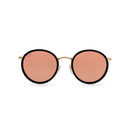 Lunettes de Soleil Kapten & Son Amsterdam Matt Black Peach Mirrored - PRECIOVS