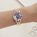 Montre Olivia Burton Bejewelled Florals Navy Sunray & Rose Gold Bracelet OB16BF17 - PRECIOVS