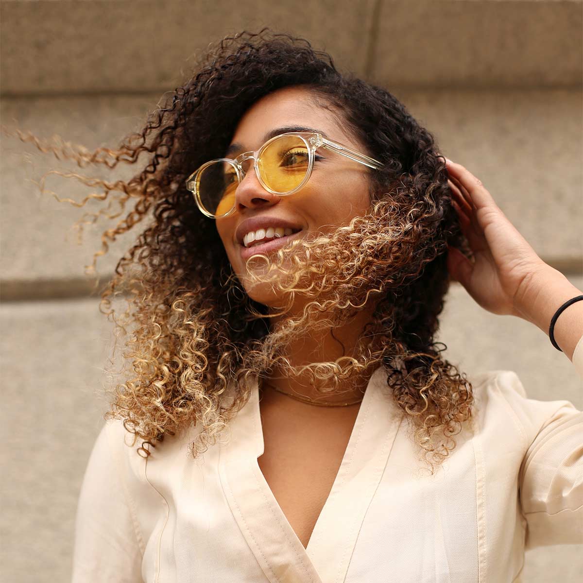 Lunettes de Soleil Kapten & Son Berkeley Transparent Lemon - PRECIOVS