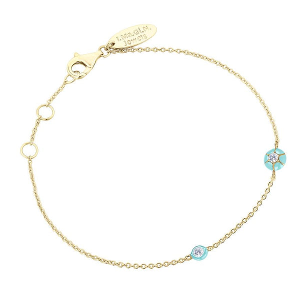 Bracelet I.Ma.Gi.N Jewels Br Joyful Turquoise Or Jaune - PRECIOVS