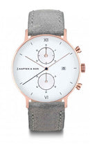 Montre Kapten & Son Chrono Grey Vintage Leather - PRECIOVS
