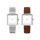 Coffret Amalys Montre Claire et bracelet cuir brun - PRECIOVS