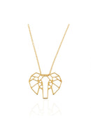 Collier PRECIOVS Essentials avec pendentif origami éléphant doré jaune - PRECIOVS