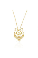 Collier PRECIOVS Essentials avec pendentif origami tigre doré jaune - PRECIOVS
