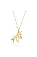 Collier PRECIOVS Essentials avec pendentif origami licorne doré jaune - PRECIOVS