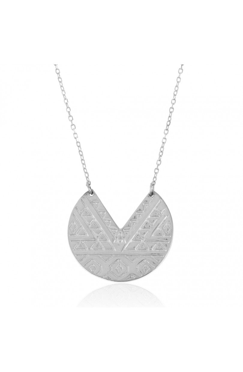 Collier PRECIOVS Essentials motif aztec argent - PRECIOVS