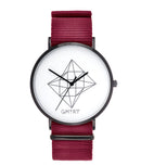 Montre GMTRY The Contour Series White Bordeaux (+2ème bracelet au choix) - PRECIOVS