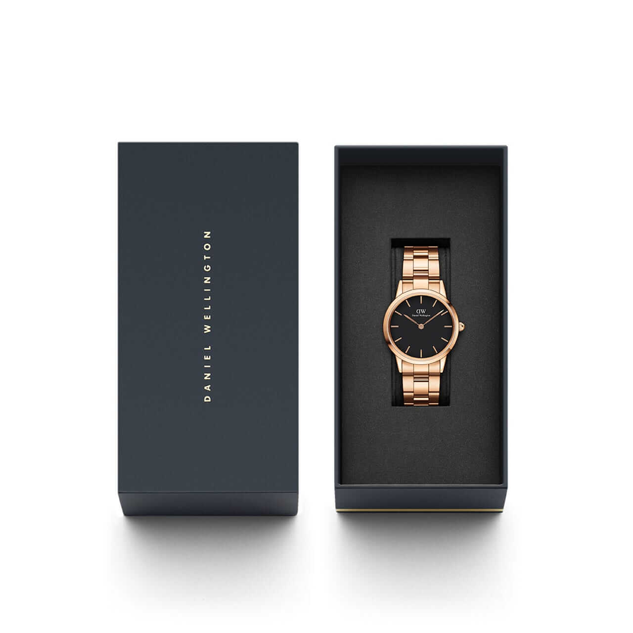 Montre Daniel Wellington Iconic Link Black Rose Gold 32mm - PRECIOVS