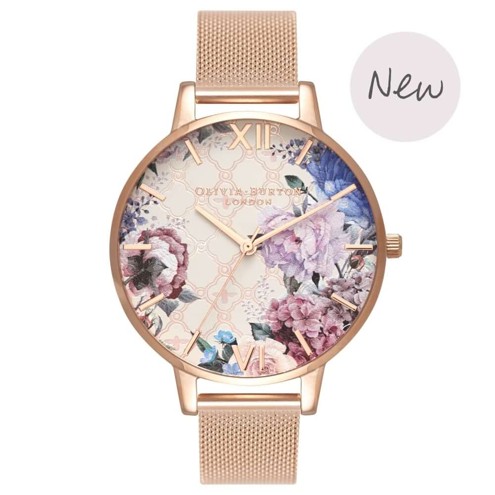 Montre Olivia Burton Glasshouse Rose Gold Mesh OB16EG86 - PRECIOVS