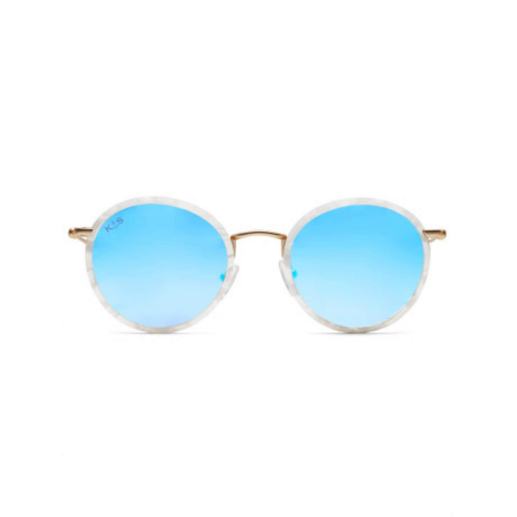 Lunettes de Soleil Kapten Son Amsterdam Pearl Blue Mirrored
