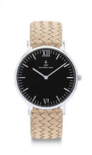 Montre Kapten & Son Black Silver Sand Woven Leather - PRECIOVS