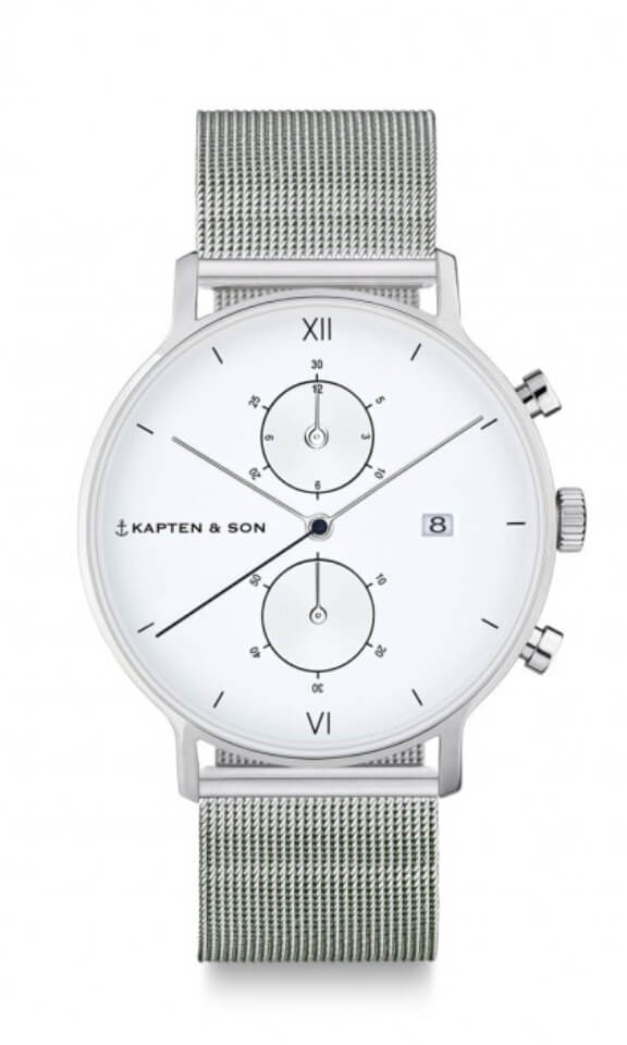 Montre Kapten & Son Chrono Silver Mesh - PRECIOVS