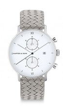 Montre Kapten & Son Chrono Silver Grey Woven Leather - PRECIOVS