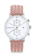Montre Kapten & Son Chrono Silver Rose Woven Leather - PRECIOVS