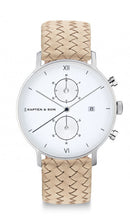 Montre Kapten & Son Chrono Silver Sand Woven Leather - PRECIOVS
