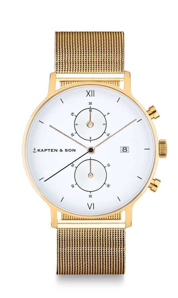 Montre Kapten & Son Chrono Gold Mesh - PRECIOVS