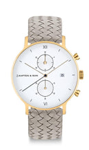 Montre Kapten & Son Chrono Gold Grey Woven Leather - PRECIOVS