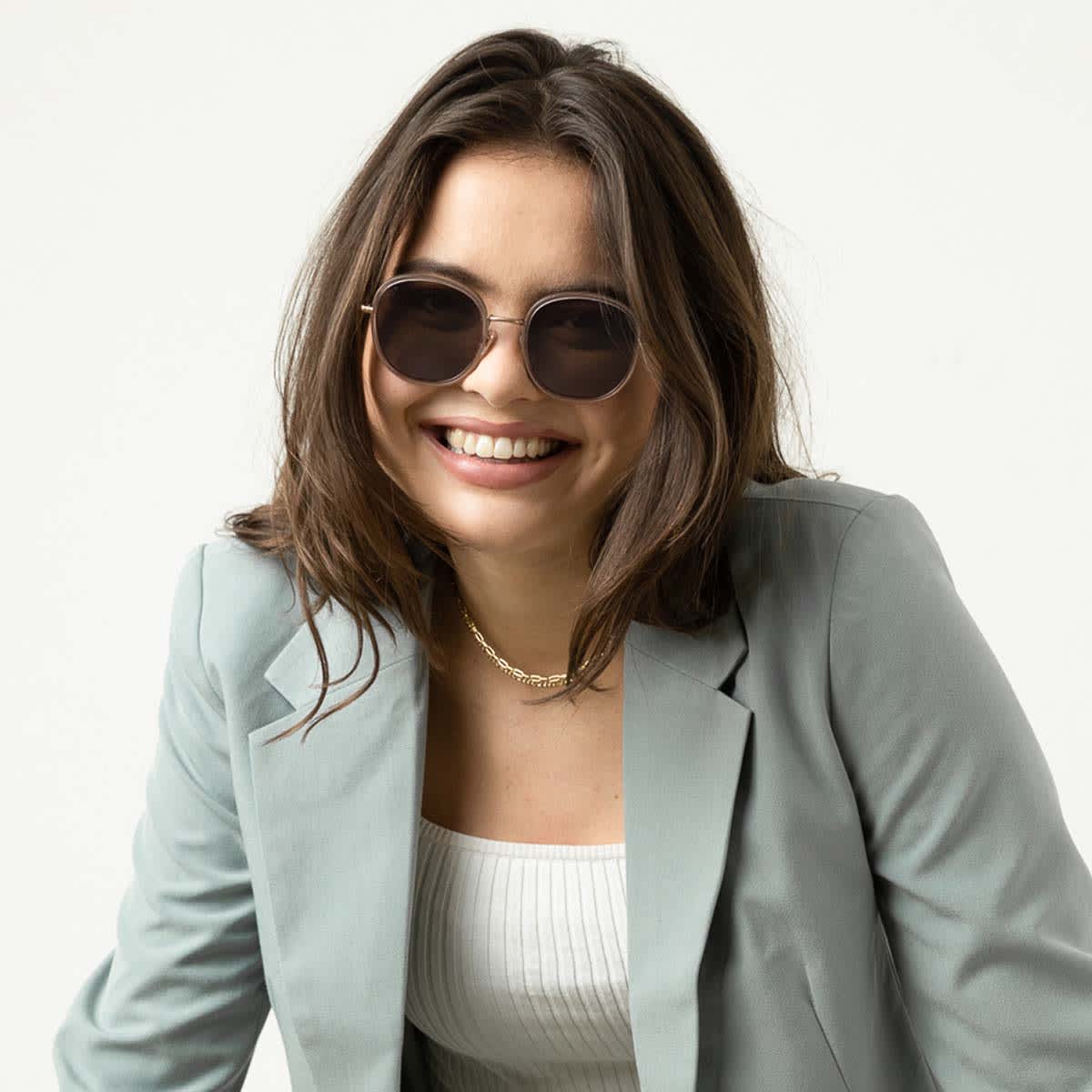 Lunettes de Soleil Kapten & Son Amsterdam Large Transparent Hazel Brown - PRECIOVS