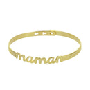 Bracelet Jonc MYA BAY "Maman" script JC-60 G - PRECIOVS
